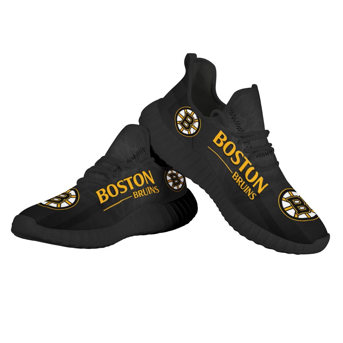 Men's NHL Boston Bruins Mesh Knit Sneakers/Shoes 003